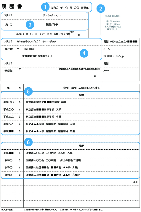 履歴書見本①