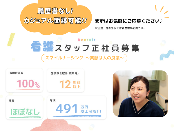 有料老人ホーム スマイルナーシング長良（常勤）の看護師求人の写真