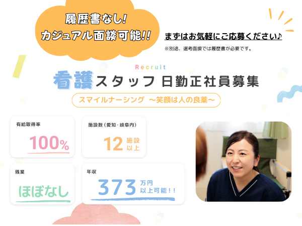 有料老人ホーム スマイルナーシング小牧（日勤常勤） の看護師求人の写真